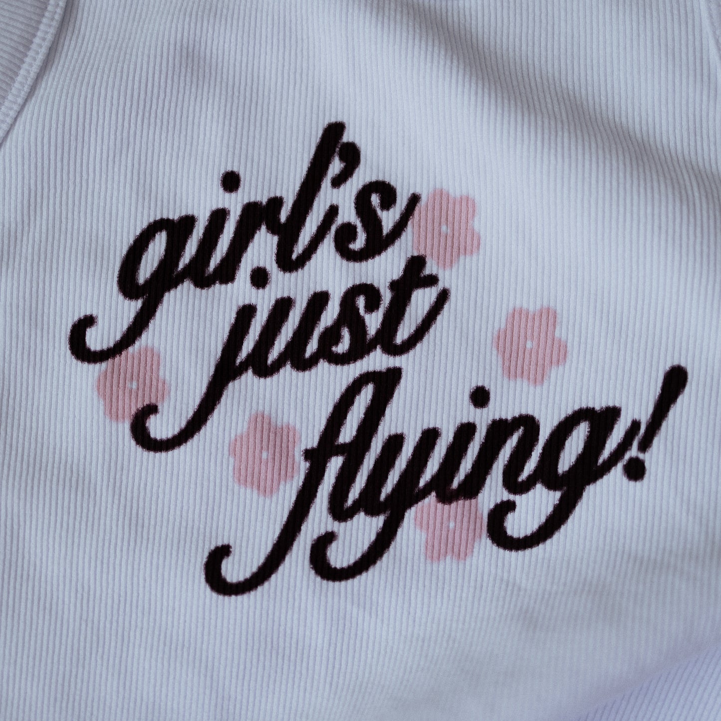 Girl's Just Flying Tank White