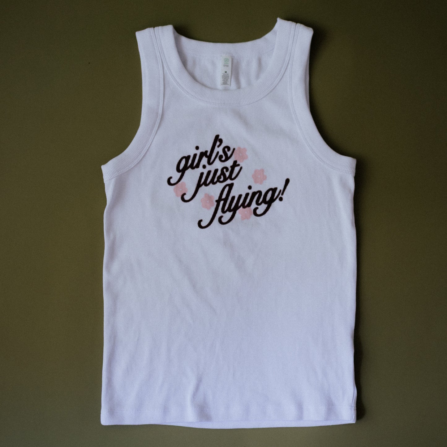 Girl's Just Flying Tank White