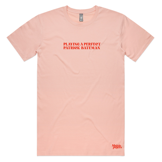 Playing a Perfect Patrick Bateman T-shirt Pink