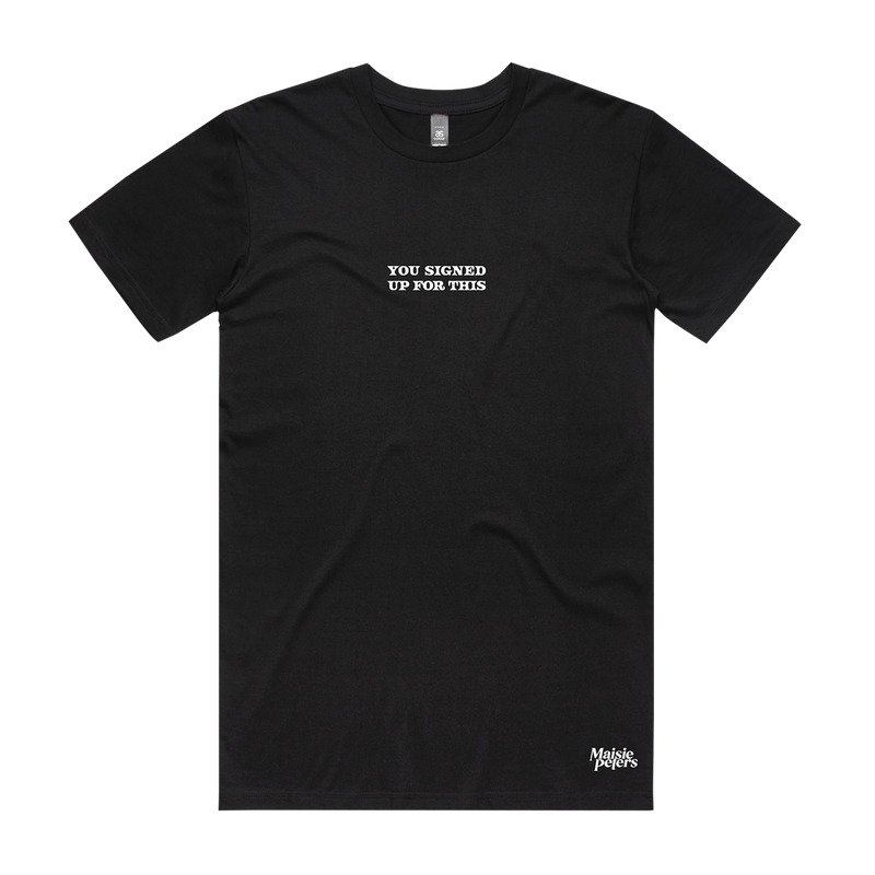 You Signed Up For This Embroidered T-shirt Black
